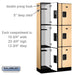 Salsbury 12" Wide Triple Tier Designer Wood Locker - 3 Wide - 6 Feet High - 15 Inches Deep - Maple - Hasps - Sweatfully