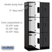 Salsbury 12" Wide Triple Tier Designer Wood Locker - 3 Wide - 6 Feet High - 18 Inches Deep - Black - Black Electronic Locks - Sweatfully