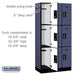 Salsbury 12" Wide Triple Tier Designer Wood Locker - 3 Wide - 6 Feet High - 18 Inches Deep - Blue - Black Electronic Locks - Sweatfully