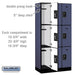 Salsbury 12" Wide Triple Tier Designer Wood Locker - 3 Wide - 6 Feet High - 18 Inches Deep - Blue - Black Resettable Combination Locks - Sweatfully