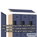 Salsbury 12" Wide Triple Tier Designer Wood Locker - 3 Wide - 6 Feet High - 18 Inches Deep - Blue - Hasps - Sweatfully