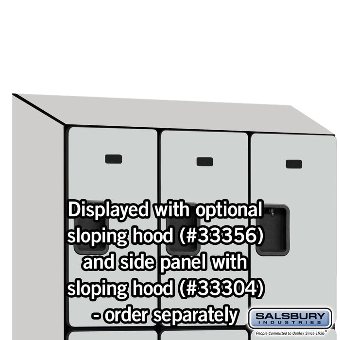 Salsbury 12" Wide Triple Tier Designer Wood Locker - 3 Wide - 6 Feet High - 18 Inches Deep - Gray - Hasps - Sweatfully