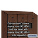 Salsbury 12" Wide Triple Tier Designer Wood Locker - 3 Wide - 6 Feet High - 18 Inches Deep - Mahogany - Hasps - Sweatfully