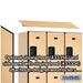 Salsbury 12" Wide Triple Tier Designer Wood Locker - 3 Wide - 6 Feet High - 18 Inches Deep - Maple - Hasps - Sweatfully