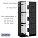 Salsbury 12" Wide Triple Tier Designer Wood Locker - 3 Wide - 6 Feet High - 18 Inches Deep - Black - Hasps - Sweatfully