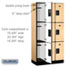 Salsbury 12" Wide Triple Tier Designer Wood Locker - 3 Wide - 6 Feet High - 18 Inches Deep - Maple - Hasps - Sweatfully