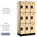 Salsbury 12" Wide Triple Tier Designer Wood Locker - 3 Wide - 6 Feet High - 18 Inches Deep - Maple - Hasps - Sweatfully
