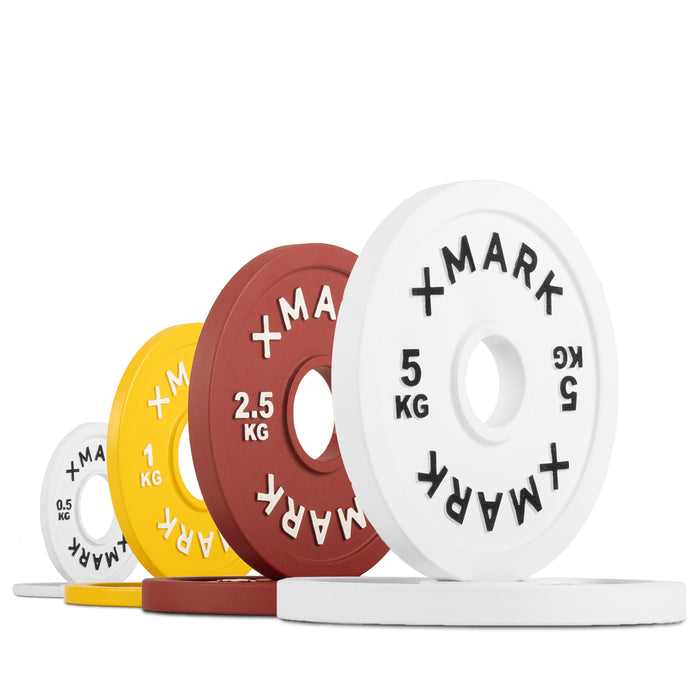 XMARK Powerlifting Calibrated Steel Plates (kg) No Set - Sweatfully