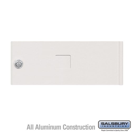Salsbury Replacement Door and Lock - Standard B Size - for Cluster Box Unit - with (3) Keys - White - Sweatfully