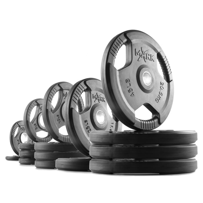 XMARK Tri-Grip Olympic Weight Plates XM-3377-10-P - Sweatfully
