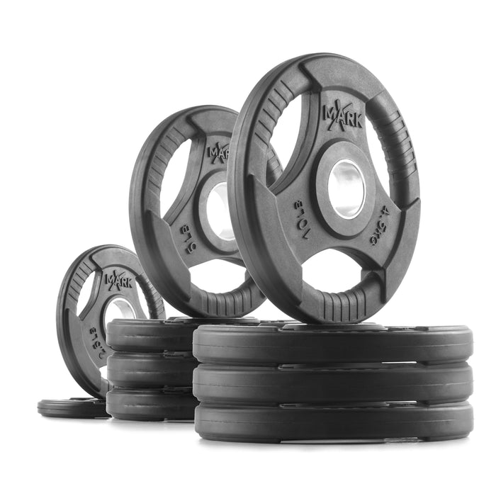 XMARK Tri-Grip Olympic Weight Plates XM-3377-10-P - Sweatfully