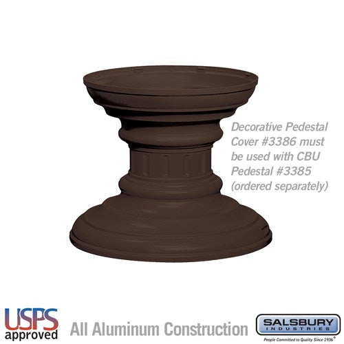 Salsbury Regency Decorative Pedestal Cover - Short (Option for CBU Pedestal #3385) - Bronze - Sweatfully