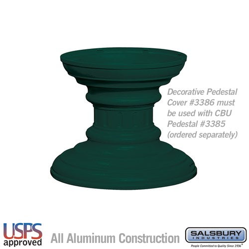 Salsbury Regency Decorative Pedestal Cover - Short (Option for CBU Pedestal #3385) - Green - Sweatfully