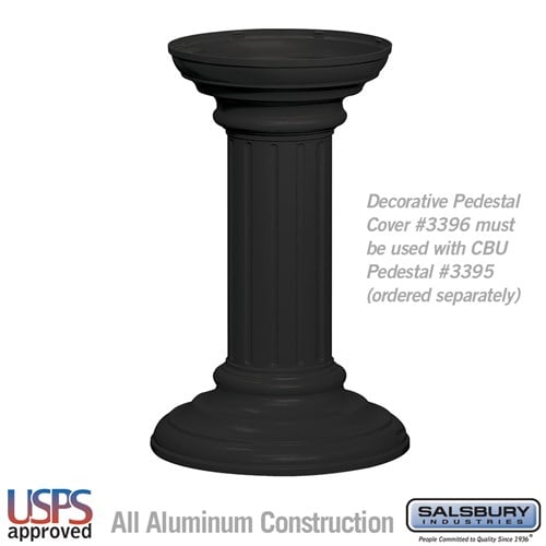 Salsbury Regency Decorative Pedestal Cover - Tall - Black - Sweatfully