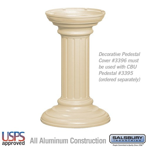 Salsbury Regency Decorative Pedestal Cover - Tall - Sandstone - Sweatfully
