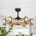 34" Bucholz Farmhouse DC Motor Downrod Mount Reversible Ceiling Fan with Lighting and Remote Control - Sweatfully