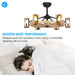 34" Bucholz Farmhouse DC Motor Downrod Mount Reversible Ceiling Fan with Lighting and Remote Control - Sweatfully