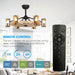 34" Bucholz Farmhouse DC Motor Downrod Mount Reversible Ceiling Fan with Lighting and Remote Control - Sweatfully