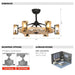 34" Bucholz Farmhouse DC Motor Downrod Mount Reversible Ceiling Fan with Lighting and Remote Control - Sweatfully