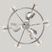 34" Bucholz Modern DC Motor Brushed Nickel Downrod Mount Reversible Ceiling Fan with LED Lighting and Remote Control - Sweatfully