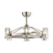 34" Bucholz Modern DC Motor Brushed Nickel Downrod Mount Reversible Ceiling Fan with LED Lighting and Remote Control - Sweatfully