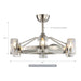 34" Bucholz Modern DC Motor Brushed Nickel Downrod Mount Reversible Ceiling Fan with LED Lighting and Remote Control - Sweatfully