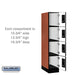 Salsbury 12" Wide Four Tier Designer Wood Locker - 1 Wide - 5 Feet High - 21 Inches Deep - Cherry - Silver Electronic Locks - Sweatfully