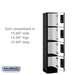 Salsbury 12" Wide Four Tier Designer Wood Locker - 1 Wide - 5 Feet High - 15 Inches Deep - Black - Black Electronic Locks - Sweatfully