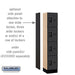 Salsbury 12" Wide Four Tier Designer Wood Locker - 1 Wide - 5 Feet High - 15 Inches Deep - Black - Black Resettable Combination Locks - Sweatfully