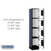 Salsbury 12" Wide Four Tier Designer Wood Locker - 1 Wide - 5 Feet High - 15 Inches Deep - Blue - Black Electronic Locks - Sweatfully