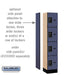 Salsbury 12" Wide Four Tier Designer Wood Locker - 1 Wide - 5 Feet High - 15 Inches Deep - Blue - Black Resettable Combination Locks - Sweatfully