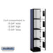 Salsbury 12" Wide Four Tier Designer Wood Locker - 1 Wide - 5 Feet High - 15 Inches Deep - Blue - Hasps - Sweatfully