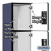 Salsbury 12" Wide Four Tier Designer Wood Locker - 1 Wide - 5 Feet High - 15 Inches Deep - Blue - Hasps - Sweatfully