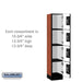 Salsbury 12" Wide Four Tier Designer Wood Locker - 1 Wide - 5 Feet High - 15 Inches Deep - Cherry - Silver Resettable Combination Locks - Sweatfully