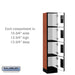 Salsbury 12" Wide Four Tier Designer Wood Locker - 1 Wide - 5 Feet High - 15 Inches Deep - Cherry - Hasps - Sweatfully
