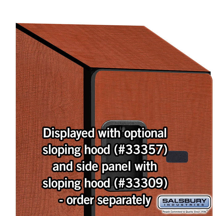 Salsbury 12" Wide Four Tier Designer Wood Locker - 1 Wide - 5 Feet High - 15 Inches Deep - Cherry - Hasps - Sweatfully