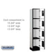 Salsbury 12" Wide Four Tier Designer Wood Locker - 1 Wide - 5 Feet High - 15 Inches Deep - Gray - Hasps - Sweatfully