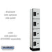 Salsbury 12" Wide Four Tier Designer Wood Locker - 1 Wide - 5 Feet High - 15 Inches Deep - Gray - Hasps - Sweatfully