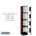 Salsbury 12" Wide Four Tier Designer Wood Locker - 1 Wide - 5 Feet High - 15 Inches Deep - Mahogany - Silver Resettable Combination Locks - Sweatfully