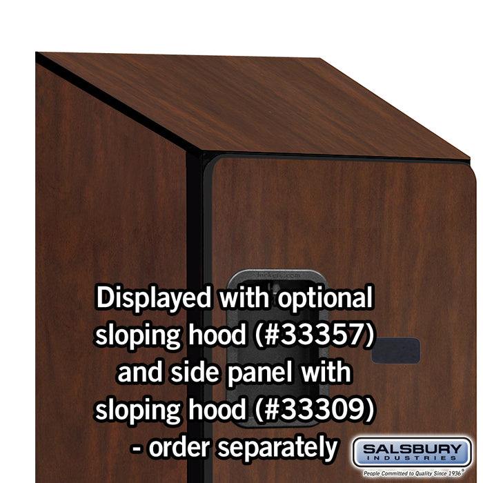Salsbury 12" Wide Four Tier Designer Wood Locker - 1 Wide - 5 Feet High - 15 Inches Deep - Mahogany - Hasps - Sweatfully