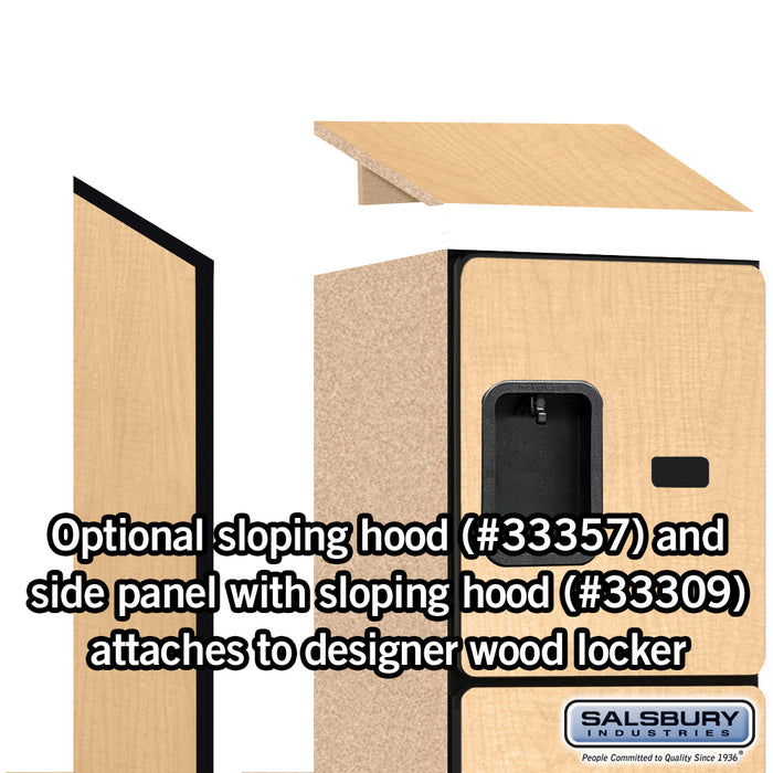 Salsbury 12" Wide Four Tier Designer Wood Locker - 1 Wide - 5 Feet High - 15 Inches Deep - Maple - Hasps - Sweatfully