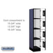 Salsbury 12" Wide Four Tier Designer Wood Locker - 1 Wide - 5 Feet High - 18 Inches Deep - Blue - Silver Resettable Combination Locks - Sweatfully