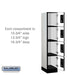 Salsbury 12" Wide Four Tier Designer Wood Locker - 1 Wide - 5 Feet High - 18 Inches Deep - Gray - Silver Electronic Locks - Sweatfully