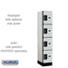 Salsbury 12" Wide Four Tier Designer Wood Locker - 1 Wide - 5 Feet High - 18 Inches Deep - Gray - Hasps - Sweatfully
