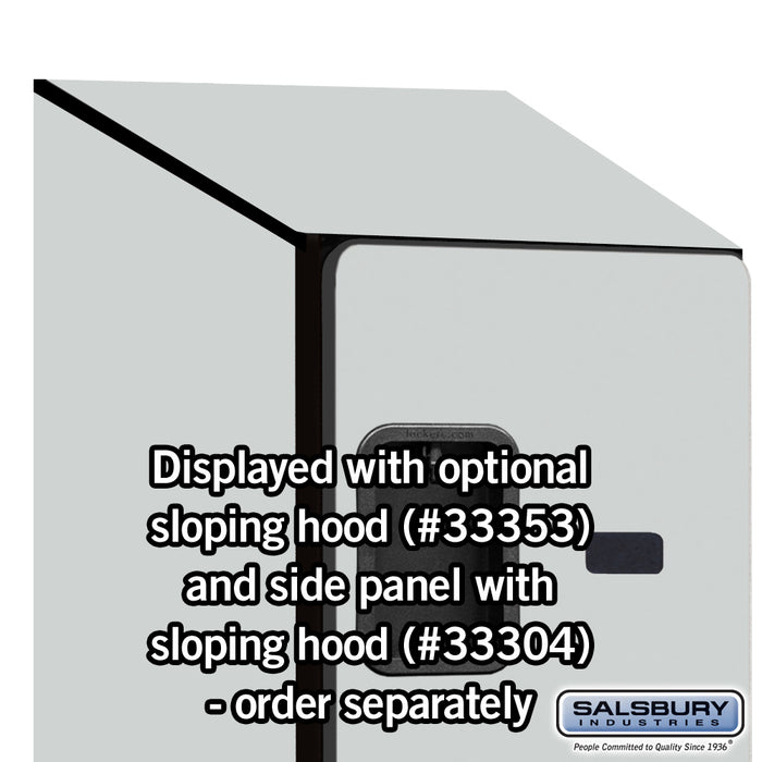 Salsbury 12" Wide Four Tier Designer Wood Locker - 1 Wide - 5 Feet High - 18 Inches Deep - Gray - Hasps - Sweatfully