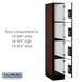 Salsbury 12" Wide Four Tier Designer Wood Locker - 1 Wide - 6 Feet High - 21 Inches Deep - Mahogany - Silver Resettable Combination Locks - Sweatfully