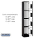 Salsbury 12" Wide Four Tier Designer Wood Locker - 1 Wide - 6 Feet High - 15 Inches Deep - Black - Black Electronic Locks - Sweatfully