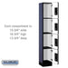 Salsbury 12" Wide Four Tier Designer Wood Locker - 1 Wide - 6 Feet High - 15 Inches Deep - Blue - Silver Electronic Locks - Sweatfully