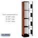 Salsbury 12" Wide Four Tier Designer Wood Locker - 1 Wide - 6 Feet High - 15 Inches Deep - Cherry - Silver Electronic Locks - Sweatfully