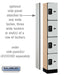 Salsbury 12" Wide Four Tier Designer Wood Locker - 1 Wide - 6 Feet High - 15 Inches Deep - Gray - Black Resettable Combination Locks - Sweatfully